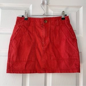 Coral Cargo Mini Skirt